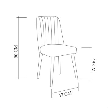 Set mesa y sillas (6 piezas) Costa 1053-2 AB pino atlántico blanco antracita - 869VEL5239