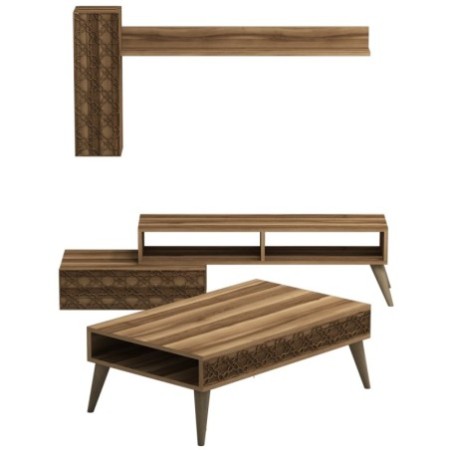 Conjunto de muebles de salón Planet nogal