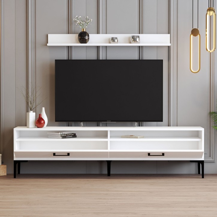 Mueble TV con estante Istanbul blanco