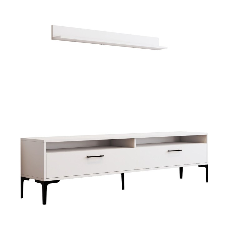 Mueble TV con estante Istanbul blanco