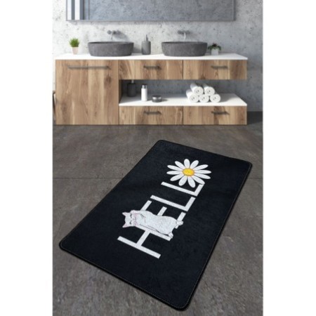 Alfombra de baño Hola Gato Djt (70 x 120) multicolor