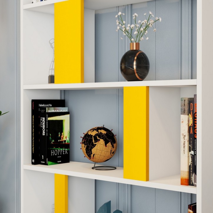 Librería Lima blanco amarillo