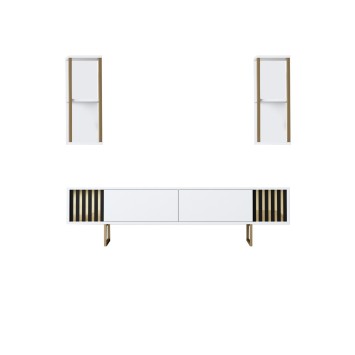 Conjunto de muebles de salón Line dorado blanco - 618BLY1165