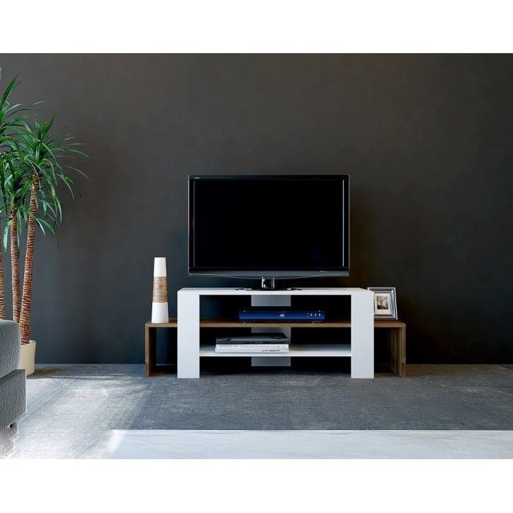 Mueble TV Sole nogal blanco