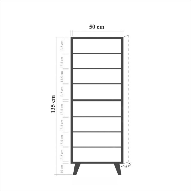 Conjunto de muebles de pasillo Filinta-723-1053 sonoma antracita