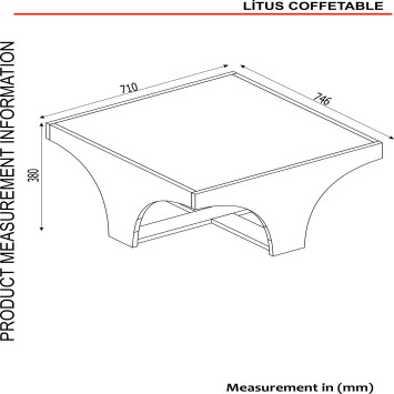 Mesa de centro Litus antracita nogal - 804TRH2836