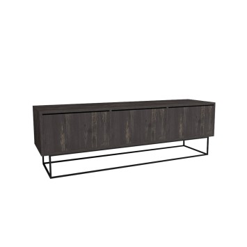 Mueble TV Kordon 140 negro marrón oscuro - 854KLN3073