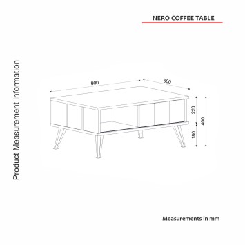 Mesa de centro Nero marron oscuro - 804TRH2833