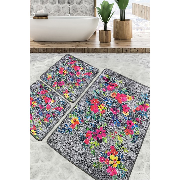 Alfombra de baño Set (3 piezas) Etova multicolor