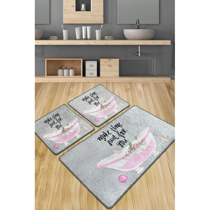 Alfombra de baño Set (3 piezas) Make Time Djt multicolor