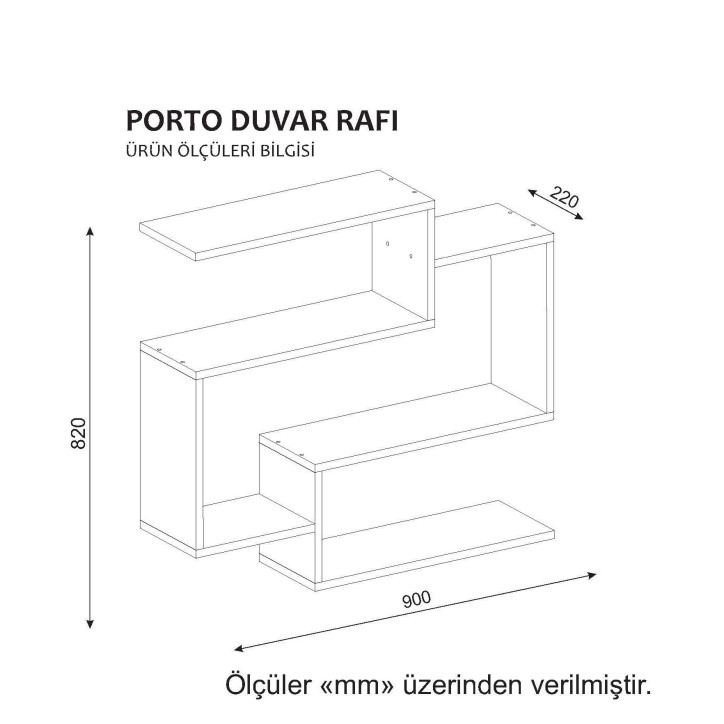 Estante de pared Porto blanco