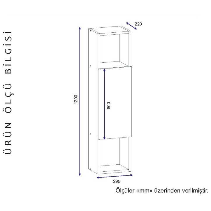 Estante de pared Novella K4 nogal blanco