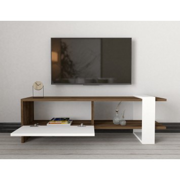 Conjunto de muebles de salón Gaye blanco nogal - 835PUQ6201