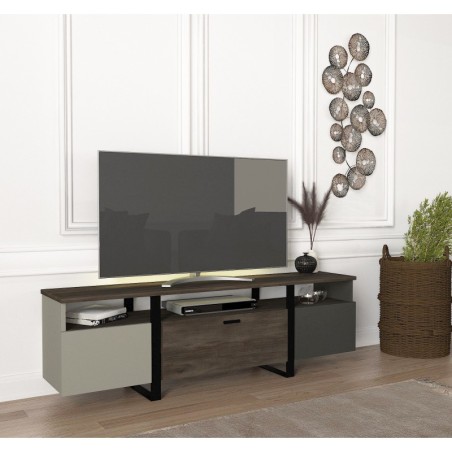 Mueble TV Arne nogal antracita gris