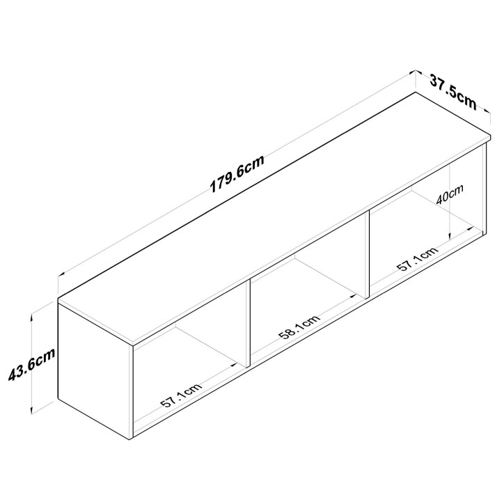 Mueble auxiliar EA103-2387 blanco nogal