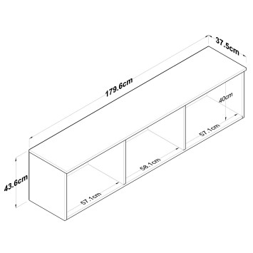 Mueble auxiliar EA103-2387 blanco nogal - 893RAN4942