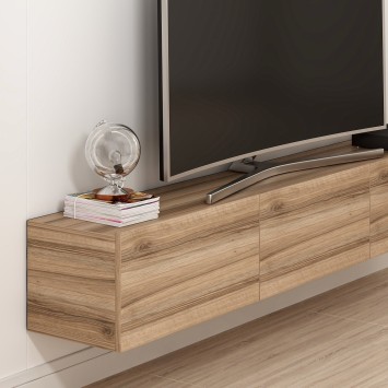 Mueble TV con estante Rigel blanco brillante - 506MNR1102