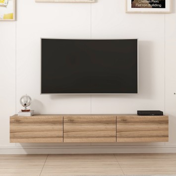 Mueble TV con estante Rigel blanco brillante - 506MNR1102