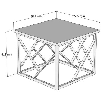 Mesa de centro Woda negro nogal - 835PUQ2823