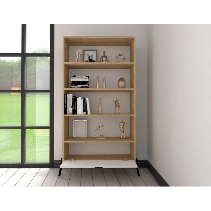 Conjunto de muebles de salón Ponuse zafiro roble blanco