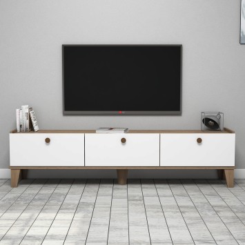 Mueble TV Sumer E3620 roble blanco - 566BMS1149