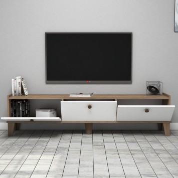 Mueble TV Sumer E3620 roble blanco - 566BMS1149