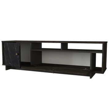 Mueble TV Artem nogal oscuro negro - 804TRH3056