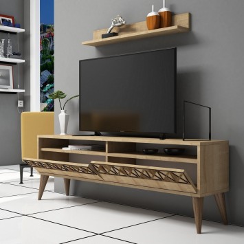 Mueble TV con estante Line roble - 845HCT3084