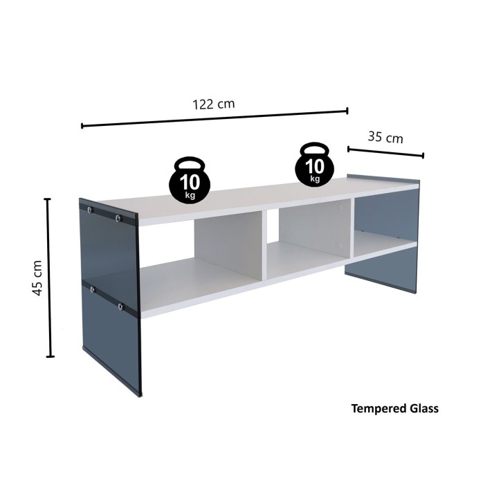 Mueble TV TV401 humo blanco