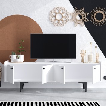 Mueble TV Atlas blanco - 393MRD1246