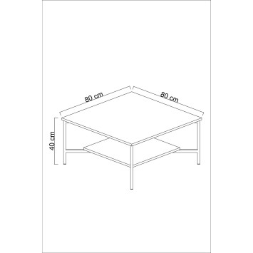 Mesa de centro Line negro nogal - 618BLY1150