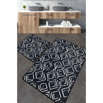 Alfombra de baño Set (2 piezas) Cenero multicolor