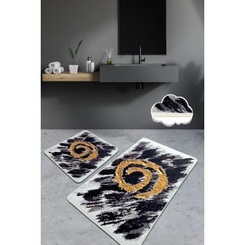 Alfombra de baño Set (2 piezas) Dagger oro blanco negro