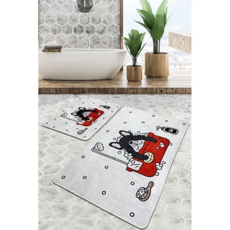 Alfombra de baño Set (2 piezas) Dogs Shower Djt multicolor