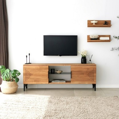 Mueble TV con estante Joanne roble