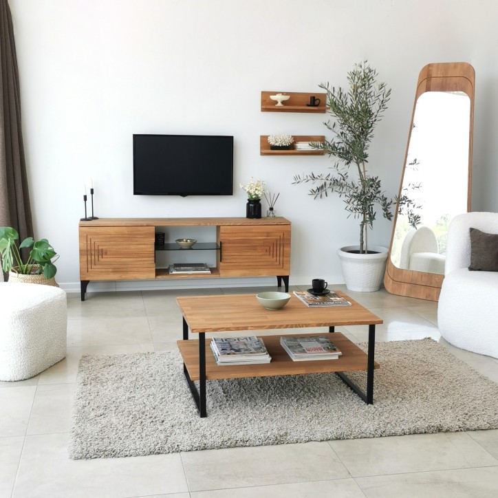 Mueble TV con estante Joanne roble