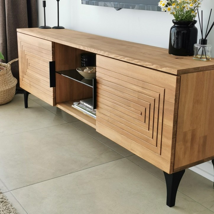 Mueble TV con estante Joanne roble