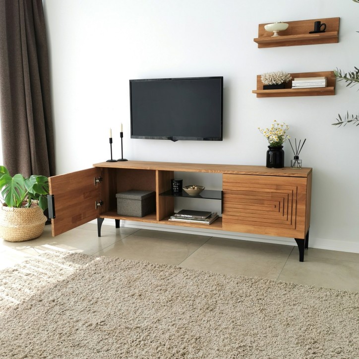 Mueble TV con estante Joanne roble