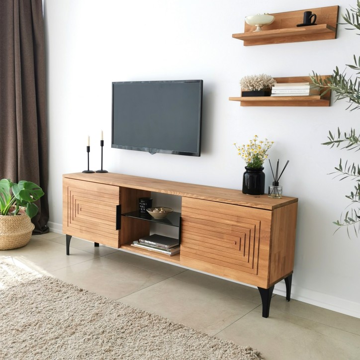 Mueble TV con estante Joanne roble