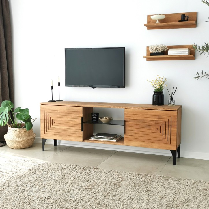 Mueble TV con estante Joanne roble