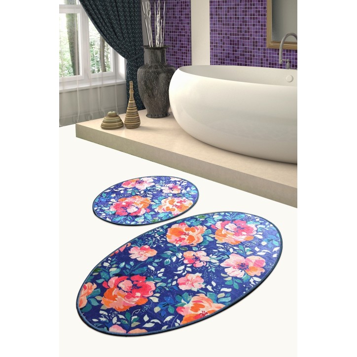 Alfombra de baño Set (2 piezas) Flowers DJT multicolor