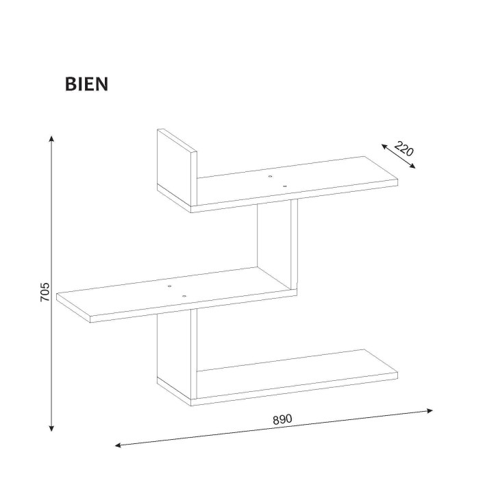 Estante de pared Bien roble