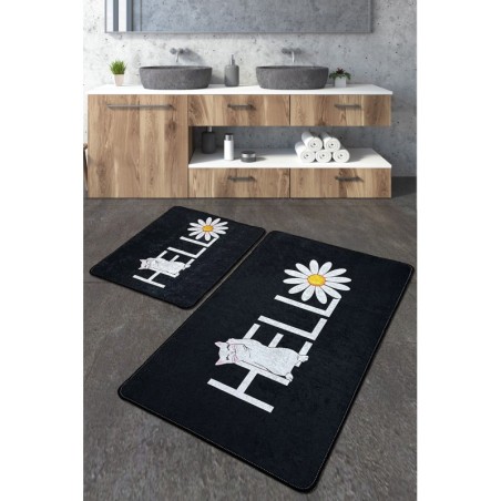 Alfombra de baño Set (2 piezas) Hola Gato Djt multicolor