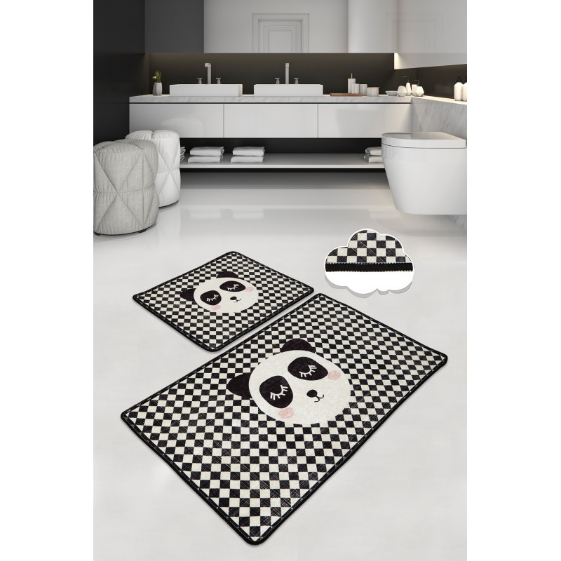 Alfombra de baño Set (2 piezas) Kareli Panda multicolor