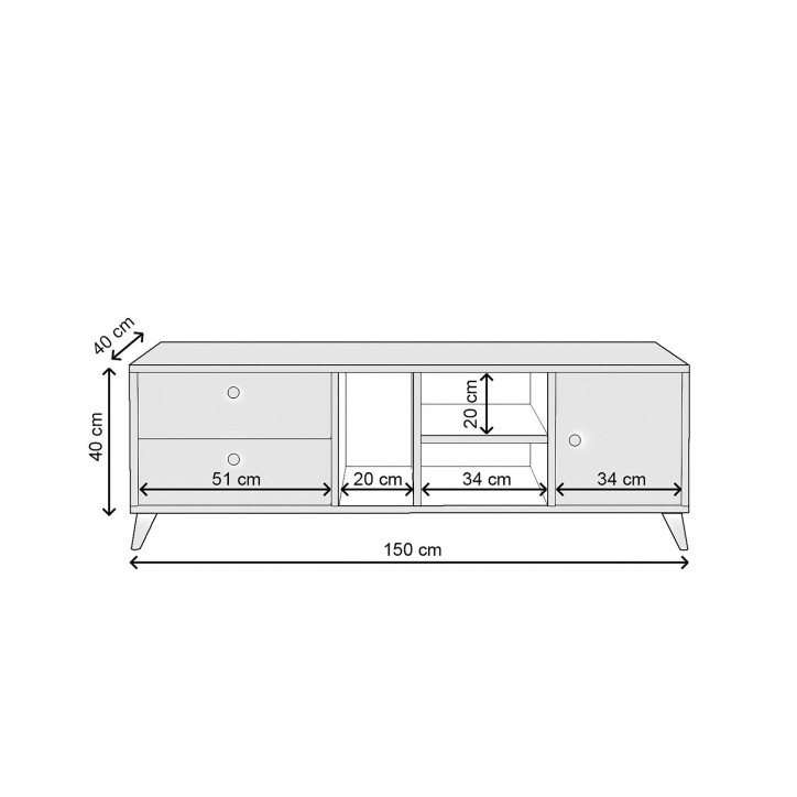 Mueble TV Onay-L3022 roble