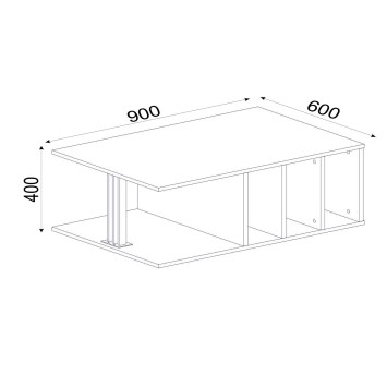 Mesa de centro Hilda negro nogal - 804TRH2822