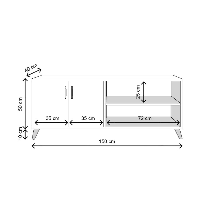 Mueble TV Tasarım-L3019 blanco