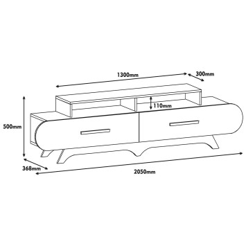 Mueble TV Flora crema nogal - 845HCT3031