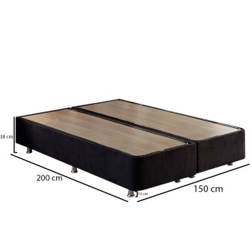 Canapé doble Ela Double (150 x 200) negro - 480NRN2802