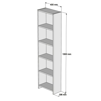 Librería Barkın blanco - 835PUQ3620